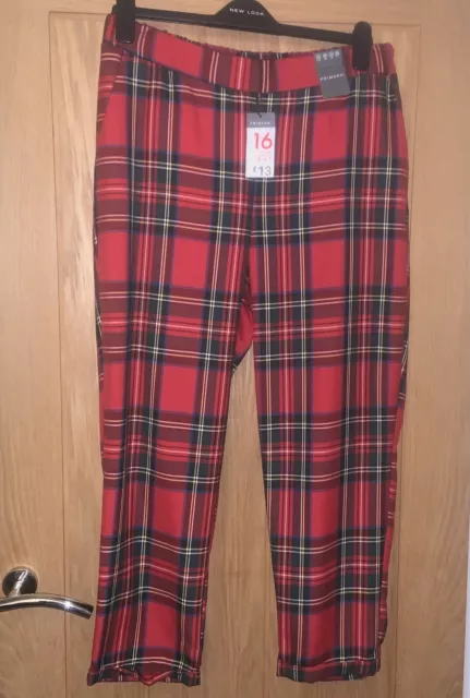 Red tartan hotsell trousers primark