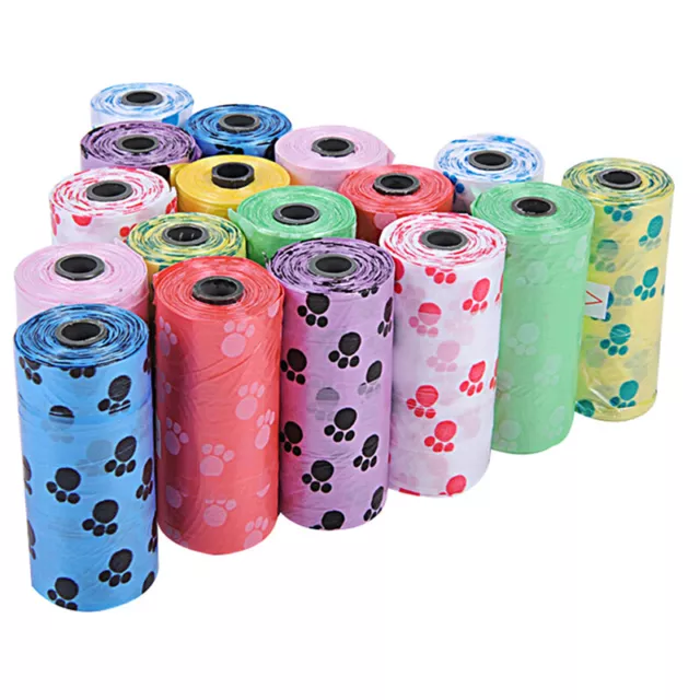 10X Rolls Pet Dog Puppy Cat Poo Poop Waste Disposable Clean Pick Up Bags V_s.jh