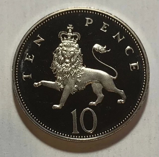 GREAT BRITAIN 10 Pence 1988 English Lion Queen Elizabeth II Proof