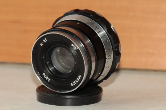 INDUSTAR-61 "ZEBRA" 2.8/53mm Leica soviet lens M39 Zorki FED RF made in USSR