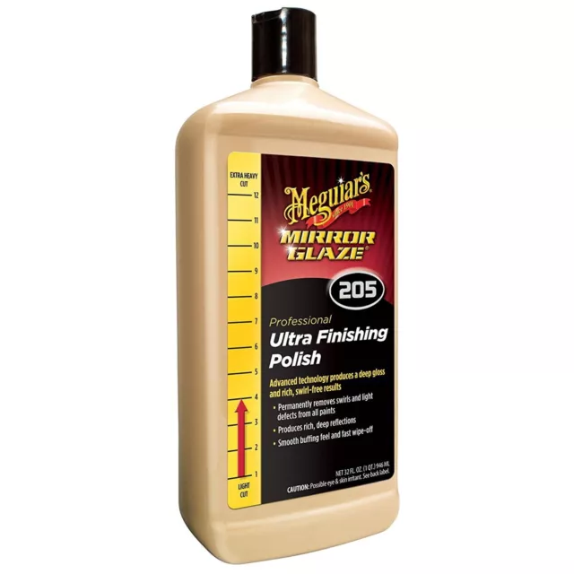 Meguiar's M205 Mirror Glaze Ultra Finishing Polish, M20532, 32 oz