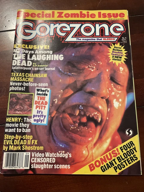 1989 GOREZONE Magazine  Special Zombie Issue w/ Posters / Fisherman VG/Fine