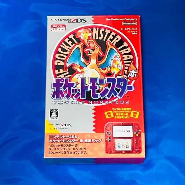 Nintendo 2DS Pokemon Pocket Monsters Red Charizard Japan Limited Edition Used ##