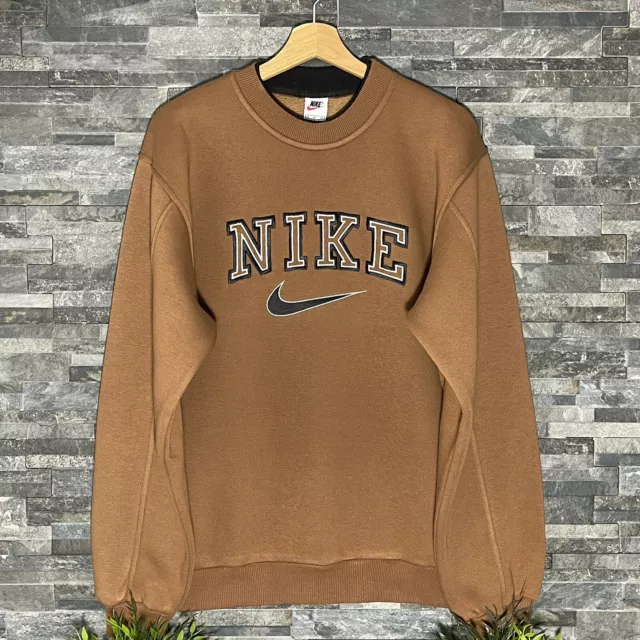 FELPA GIROCOLLO NIKE SPELL Out vintage anni 90 marrone Nike spellout XXL EUR 103 78 PicClick IT