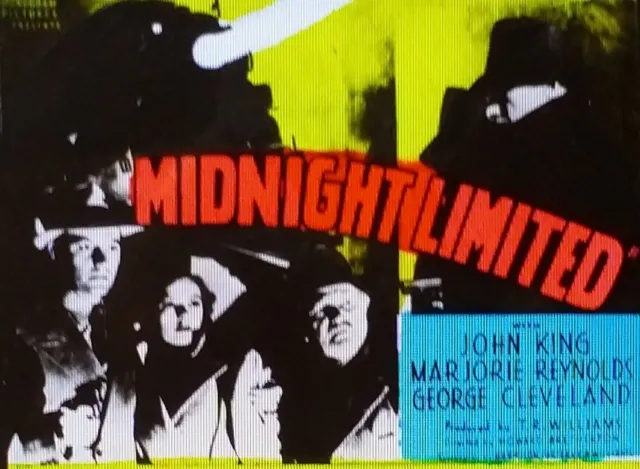 "Midnight Limited", John King, Movie Advertising, Magic Lantern Glass Slide
