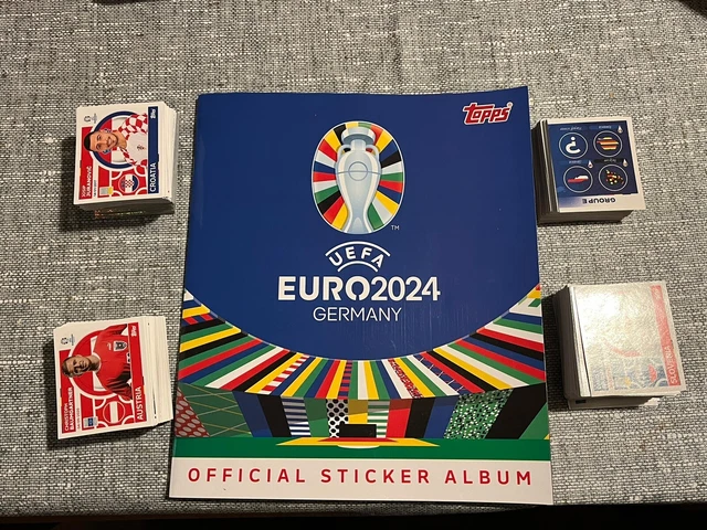 Autocollants Topps UEFA EURO 2024 - Set Complet 21 Stickers, étoiles Dorées, Signé - Occasion