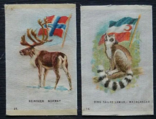 NATURAL HISTORY known as ANIMAL WITH FLAG Silks issued by ITC in 1915 2