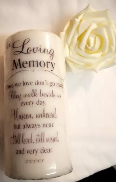 5.5" Personalised MEMORIAL CANDLE - Remembrance-Bereavement Gift -Sympathy