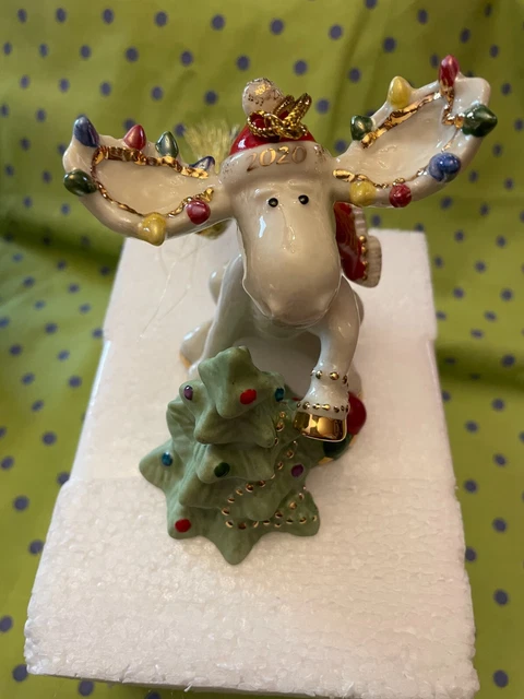 Lenox 2020 Marcel Moose Annual Ornament Marcel Decorates the Tree New in Box