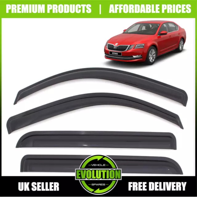 4 X WIND RAIN SUN SMOKE GUARD DEFLECTORS FOR Skoda Superb Hatchback 2015-UP