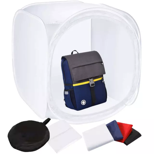 Portable Photo Studio Lighting Cube Tent Kit 60 -150cm Light Box + 4 Backgrounds