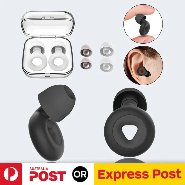 SOFT SILICONE EAR Plugs Noise Reduction Flexible Reusable Study Sleep ...