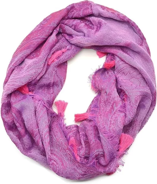 Collection Xiix Womens Loop infinity gaiter scarf  Prominent Pink 18 X 28 inches