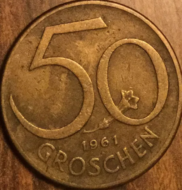 1961 Austria 50 Groschen Coin