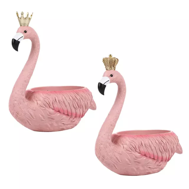 Key Storage Ornaments Decor Housewarming Container Trinket Flamingo Figurine