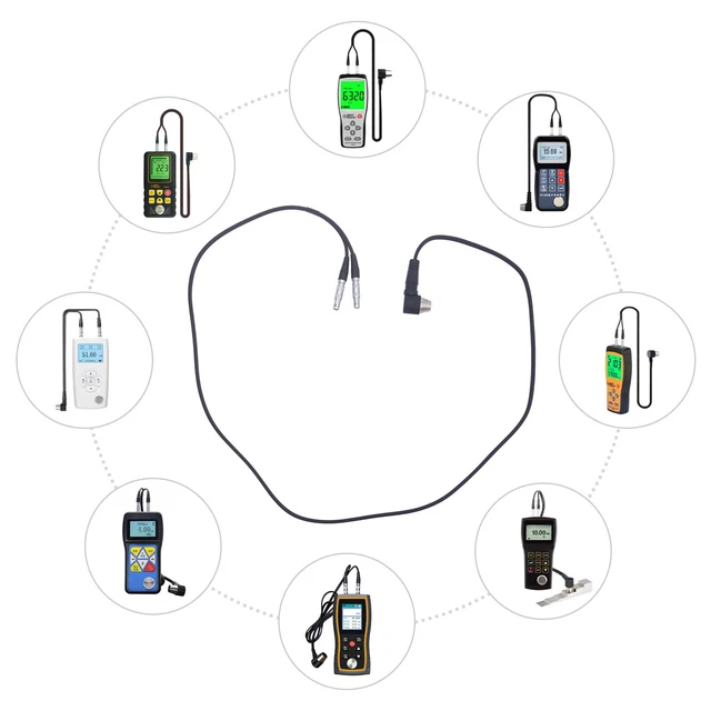 ULTRASONIC THICKNESS GAUGE Probe Transducer 7.5MHz 0.03'' to 1.2