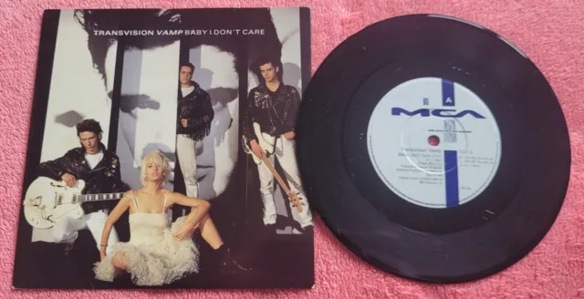 Transvision Vamp - Baby I Don't Care Uk 7" Single 1989 Mca Tvv6 Pop Wendy James