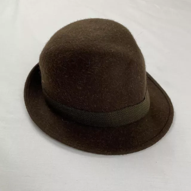 Vintage Dunn & Co brown and green Trilby Hat