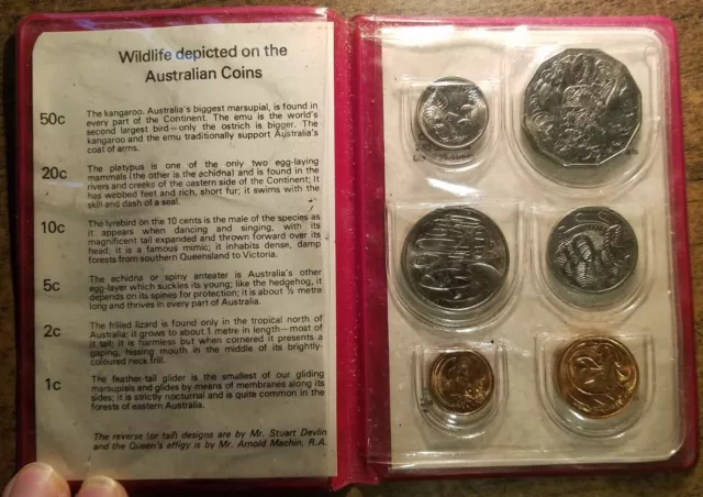 Ram Royal Australian Mint Australia 6-Coin Set  1980 (Wild Life Depicted)