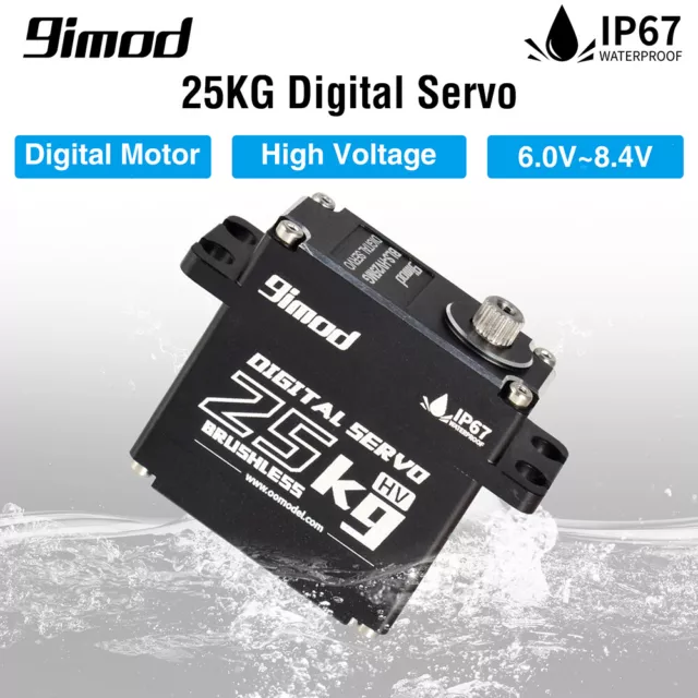 9imod Waterproof Servo 25KG Metal Gear HV Brushless Digital Servo for RC Car DIY