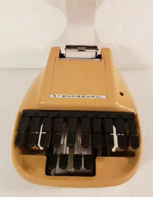 Vintage Stenograph Reporter Model Shorthand Machine with Paper Tested Working