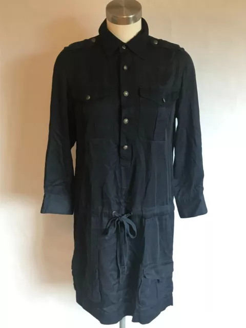 Rugby Ralph Lauren Navy Blue Button-Down Collared Shirtdress, Size Small