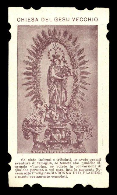 santino-holy card MADONNA DI DON PLACIDO-NAPOLI