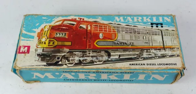 Orig. Märklin 3060 LEERKARTON USA Diesellok F7 Santa Fe US OVP 3062 3129 3181 H0