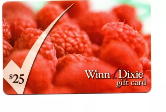 Winn Dixie Supermarket Raspberries Food Grocery Gift Card No $ Value Collectible