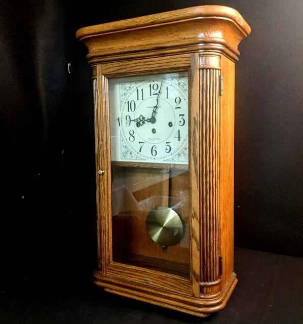 24& WORKING HOWARD Miller Westminster Chime Wall Clock Model 613108