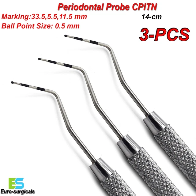 Sonda Parodontale CPITN In Acciaio Inox - Esploratore Dentale Codice Colore Marcatura William Cp12 1266962