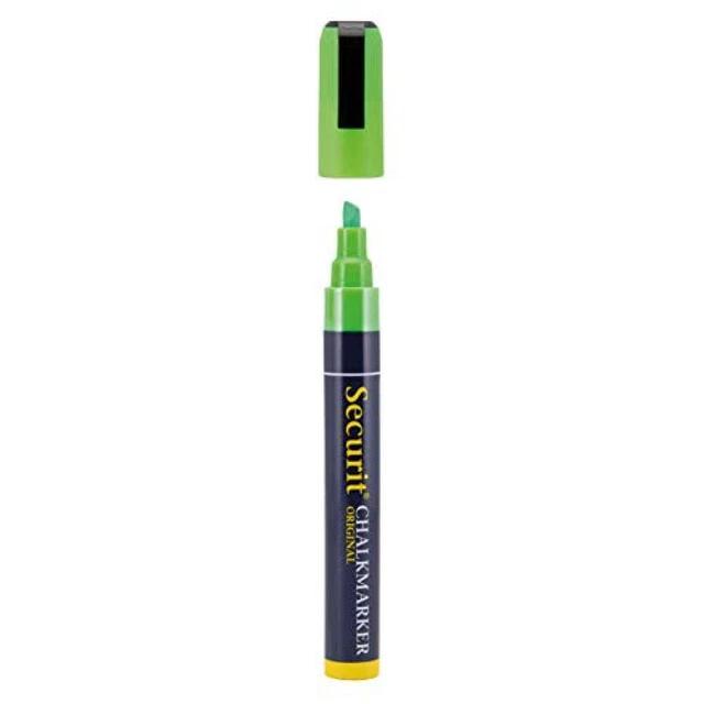 (TG. 14.5 x 2 x 2 cm) Securit pennarello a gesso liquido Verde - Punta media - N