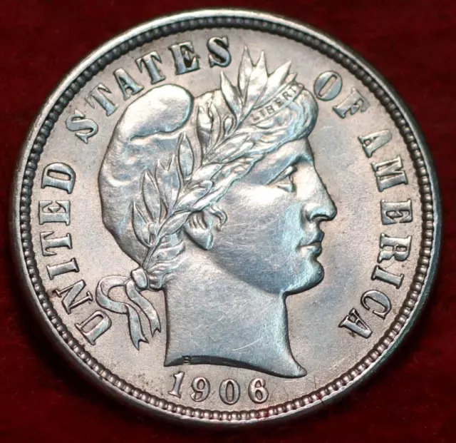 1906 Philadelphia Mint Silver Barber Dime