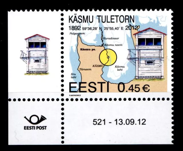 Leuchtturme. Leuchtturm Käsmu (1892). 1W. Eckrand (3). Estland 2012