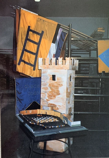 Cartolina Crevacuore Biella Scacchi Viventi in piazza 1985 Annullo Filatelico
