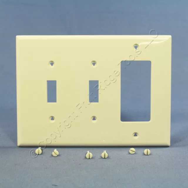 Cooper Light Almond Mid-Size 3G Decorator Toggle Combo Nylon Wallplate PJ226LA