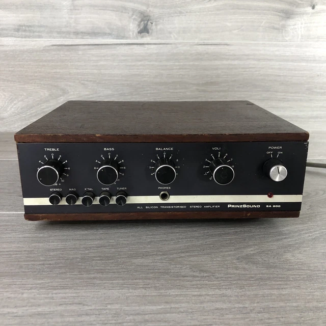 PRINZSOUND SA 800 AMP Stereo Amplifier Wooden Casing Prinz Sound