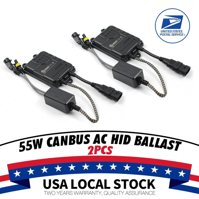 2pcs Modigt Canbus AC HID Ballast Kit Replacement Xenon 55W 12V 9005 9006/HB4 H3