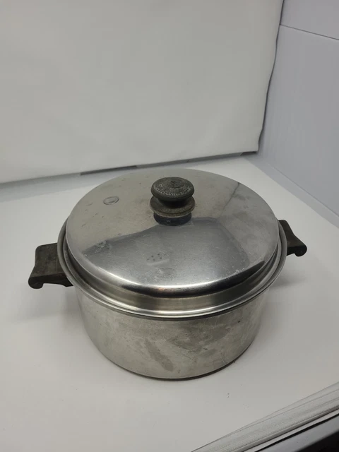 Olla de colección SaladMaster 18/8 triple revestimiento acero inoxidable #806 6 cuartos de galón con tapa de vaporizador