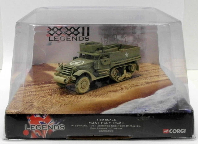 Corgi CC60410 – M3 Half Track 1/50, Métal Militaire, Miniature Occasion