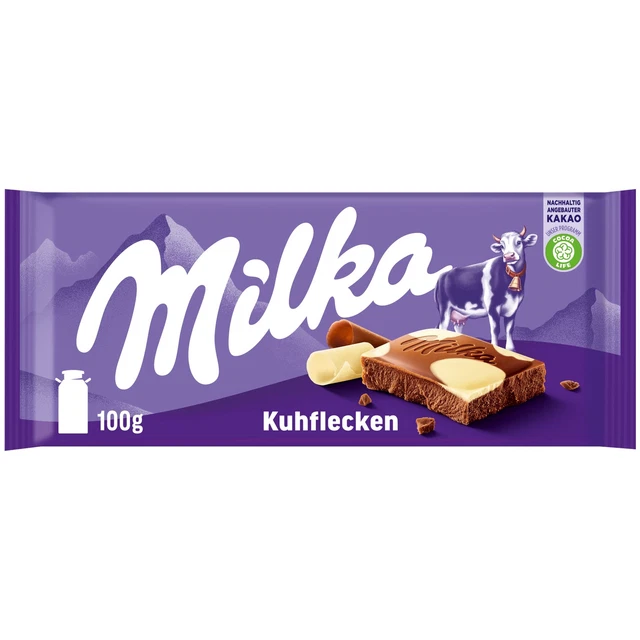 23x 100g cioccolato da tavola latte macchie di mucca cioccolato caramelle NUOVO MHD 3/24