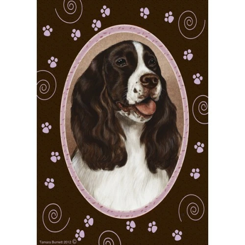 Paws House Flag - Liver and White English Springer Spaniel 17031