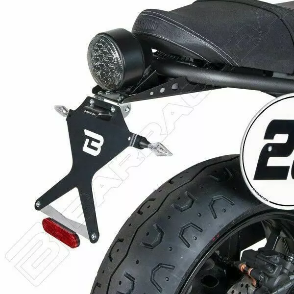 Portatarga Barracuda Kit Regolabile Yamaha Xsr 700 Alluminio Nero E Acciaio