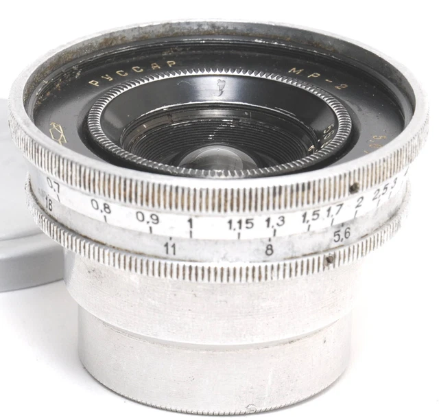 KMZ PYCCAP Russar MP-2 5.6/20mm lens for Leica Screw Mount Coupling for Rangef