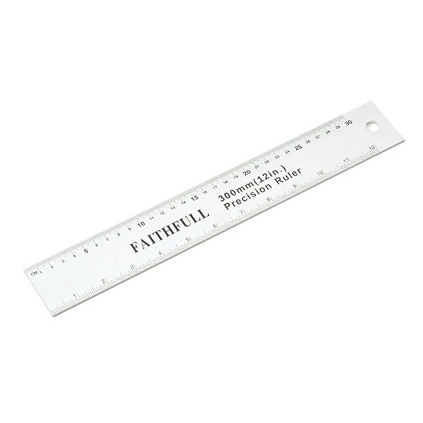FAITHFULL Aluminium Rule - 12in 300mm x 50mm - FAIRULE300
