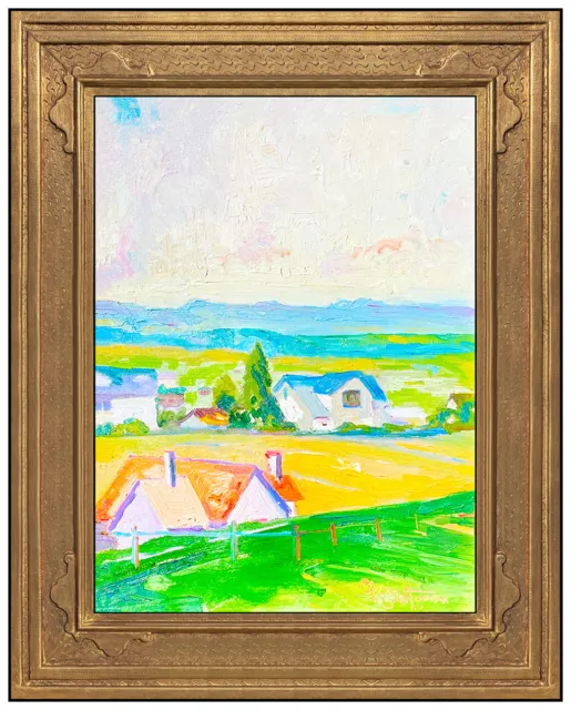 Joseph Barrett Original Oil Painting On Canvas Signed Rural Landscape Framed Art