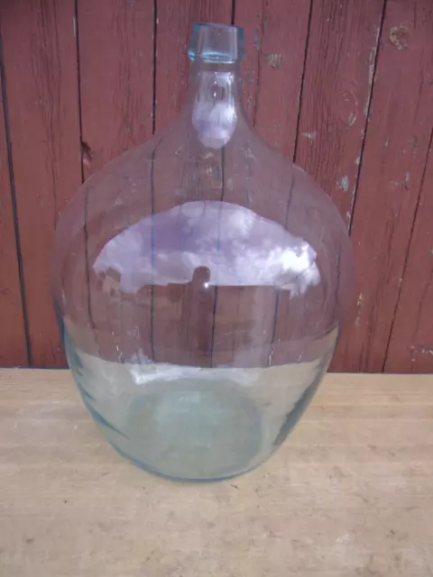 Alter Weinballon Gärballon Glasflasche ca. 15 Liter Glas transparent Deko