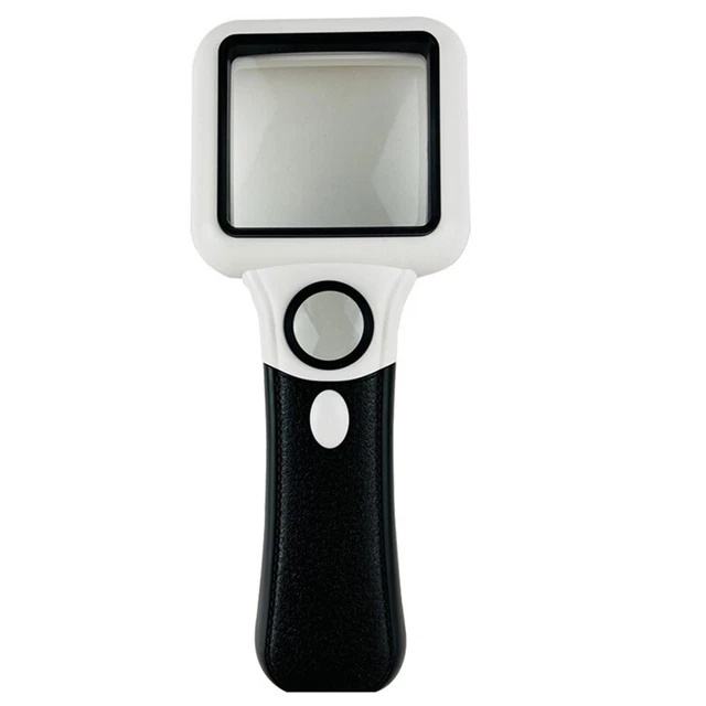 Lente di ingrandimento illuminata portatile 5X 45X con 3 LED + UV lampada lettura ingrandimento Lup7513
