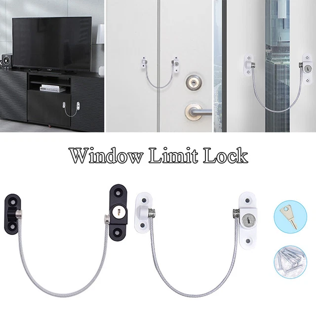 1 x limitatore porta finestra blocco di sicurezza cavo cavo filo bambino bambino bambino ∑