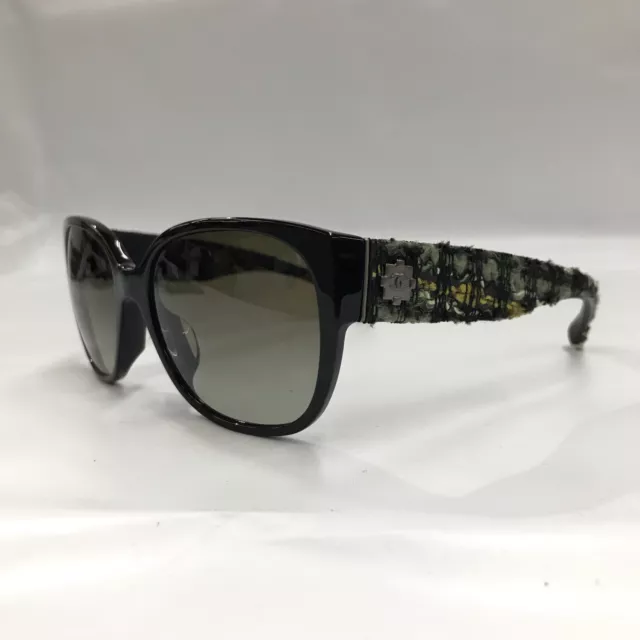 Auth Chanel tweed sunglasses plastic green 5237AC1404/3M FromJapan 0608 6866